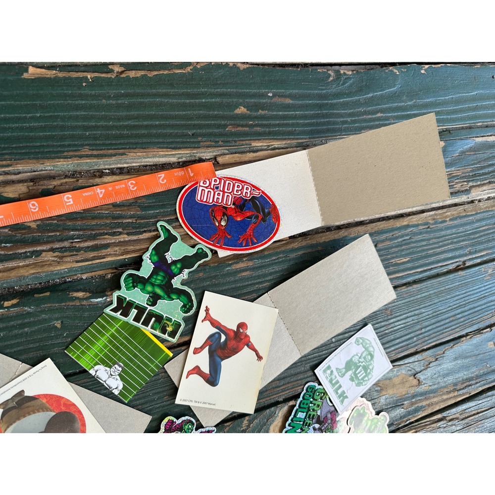 Y2K Vintage Marvel Spider-Man Hulk Green Goblin Stickers Lot 2007 A3863